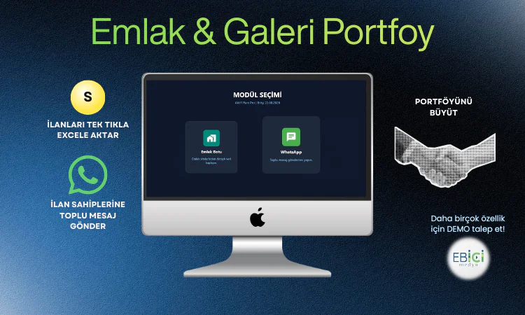 Sahibinden - Emlakjet -  Arabam.com ilan botu & WhatsApp Toplu Mesaj Gönderme Yazılımı